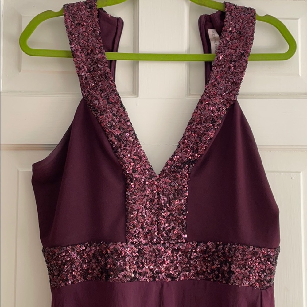Dress the Population Plum Sequin Maxi Dress
